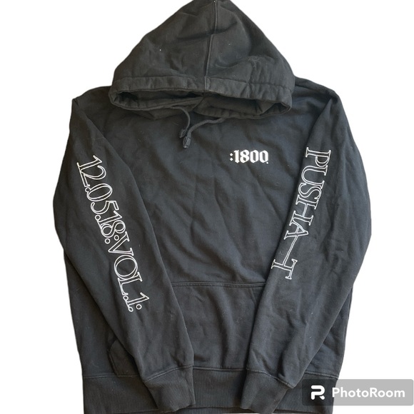 Pusha T 1800 X 1800 Tequila Black Pullover Hoodie Size Medium - Picture 1 of 5